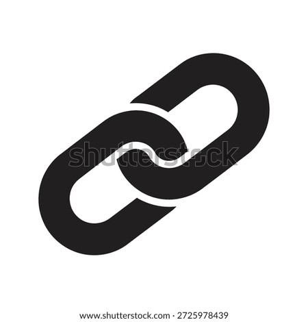 Chain link icon for connection and strength sign a symbol for internet hyperlink and business partnership security or metal bond unity