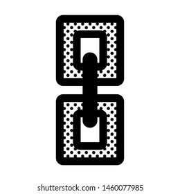 Chain Link. Icon with Dots Style