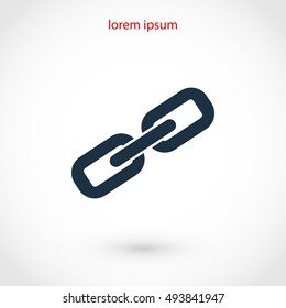 Chain link icon, flat design best vector icon
