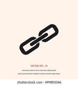 Chain link icon, flat design best vector icon