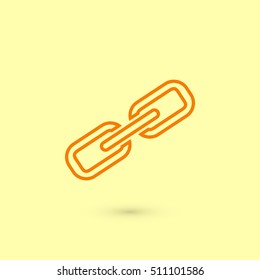 Chain link icon, flat design best vector icon