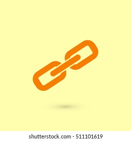 Chain link icon, flat design best vector icon