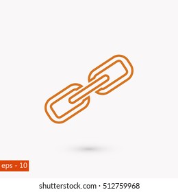 Chain link icon, flat design best vector icon