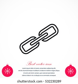Chain link icon, flat design best vector icon
