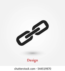 Chain link icon, flat design best vector icon