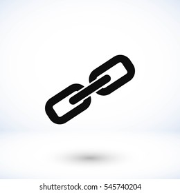 Chain link icon, flat design best vector icon
