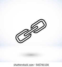 Chain link icon, flat design best vector icon