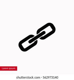Chain link icon, flat design best vector icon