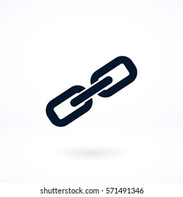 Chain link icon, flat design best vector icon