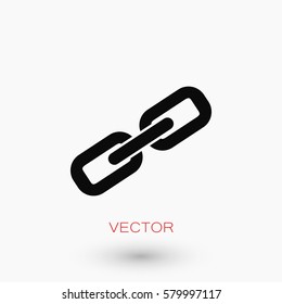 Chain link icon, flat design best vector icon