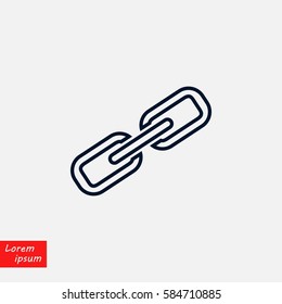 Chain link icon, flat design best vector icon