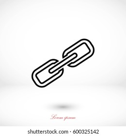 Chain link icon, flat design best vector icon