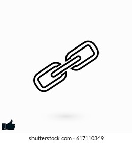 Chain link icon, flat design best vector icon