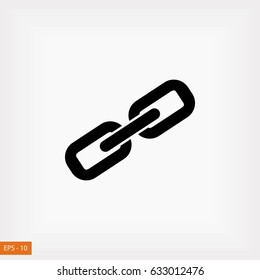 Chain link icon, flat design best vector icon