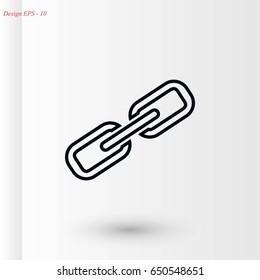 Chain link icon, flat design best vector icon