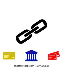 Chain link icon, flat design best vector icon