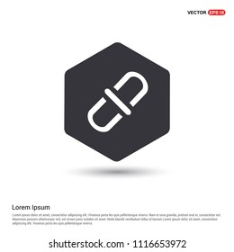 Chain link icon Hexa White Background icon template - Free vector icon