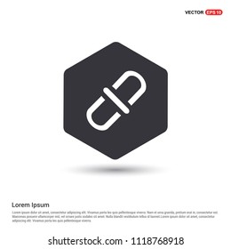 Chain link icon Hexa White Background icon template - Free vector icon