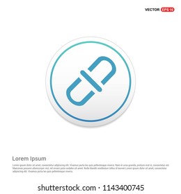 Chain link icon Hexa White Background icon template - vector icon