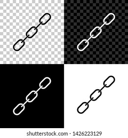 Chain link icon isolated on black, white and transparent background. Link single. Vector Illustration