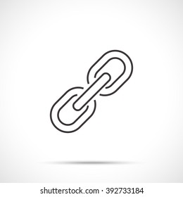 Chain link icon isolated on white background