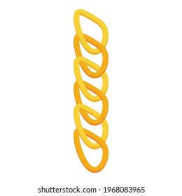 Chain link icon. Isometric of Chain link vector icon for web design isolated on white background