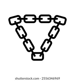 Chain Link icon line vector illustration on white background.