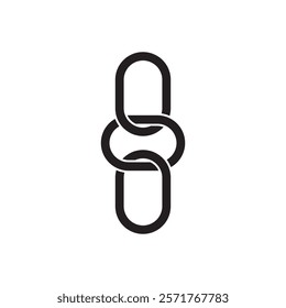 Chain link icon logo design template isolated illustration