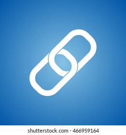 Chain Or Link Icon on blue color. 