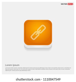 Chain link icon Orange Abstract Web Button - Free vector icon