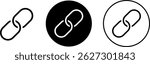 Chain link icon set. hyperlink symbol. strategy planning. Network sharing sign. arrow link connection icon
