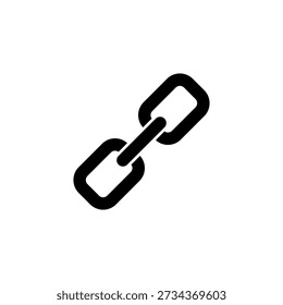 Chain link icon in simple design. Web hyperlink symbol