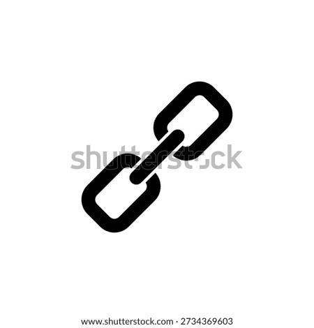 Chain link icon in simple design. Web hyperlink symbol