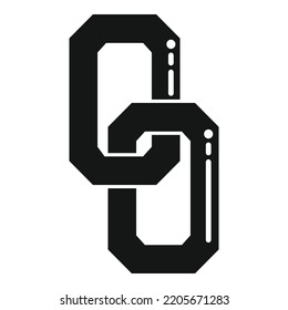 Chain link icon simple vector. Computer button. Internet network