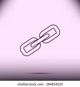 Chain link icon vector