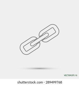 Chain link icon vector