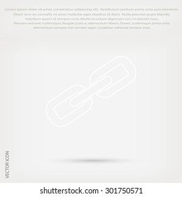 Chain link icon vector