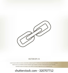 Chain link icon vector