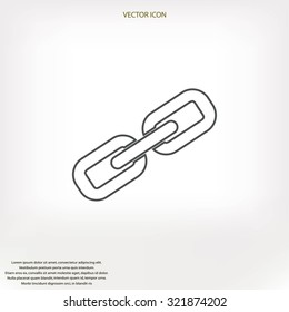 Chain link icon vector