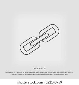 Chain link icon vector