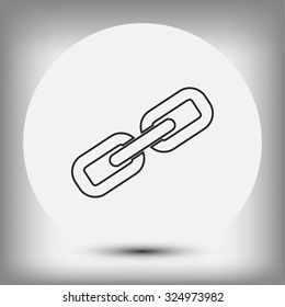 Chain link icon vector