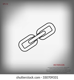 Chain link icon vector