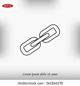 Chain link icon vector