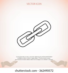 Chain link icon vector