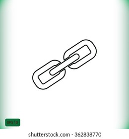 Chain link icon vector