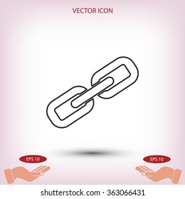 Chain link icon vector