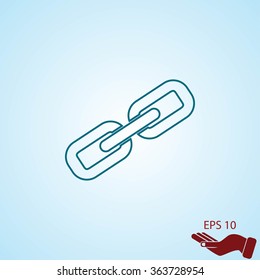Chain link icon vector