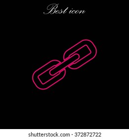 Chain link icon vector