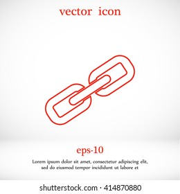 Chain link icon vector