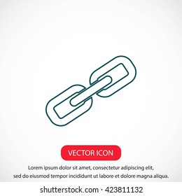 Chain link icon vector